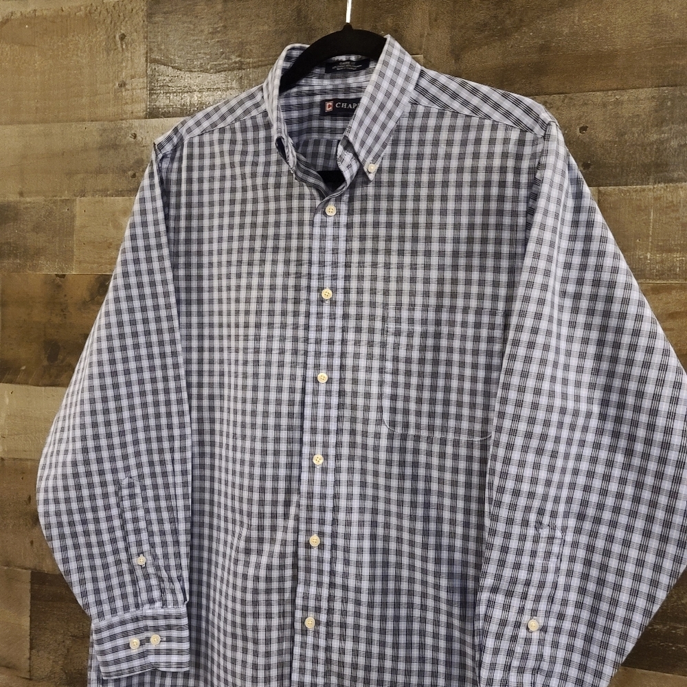 Chaps plaid button down, 15.5/32-33